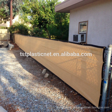 6'x50' 3rd Gen Tan Fence Privacy Screen Windscreen Shade Cover Mesh Fabric (Aluminum Grommets) Home, Court, or Construction